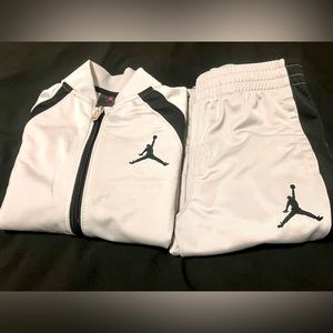 JORDAN kids gray and black tracksuit.